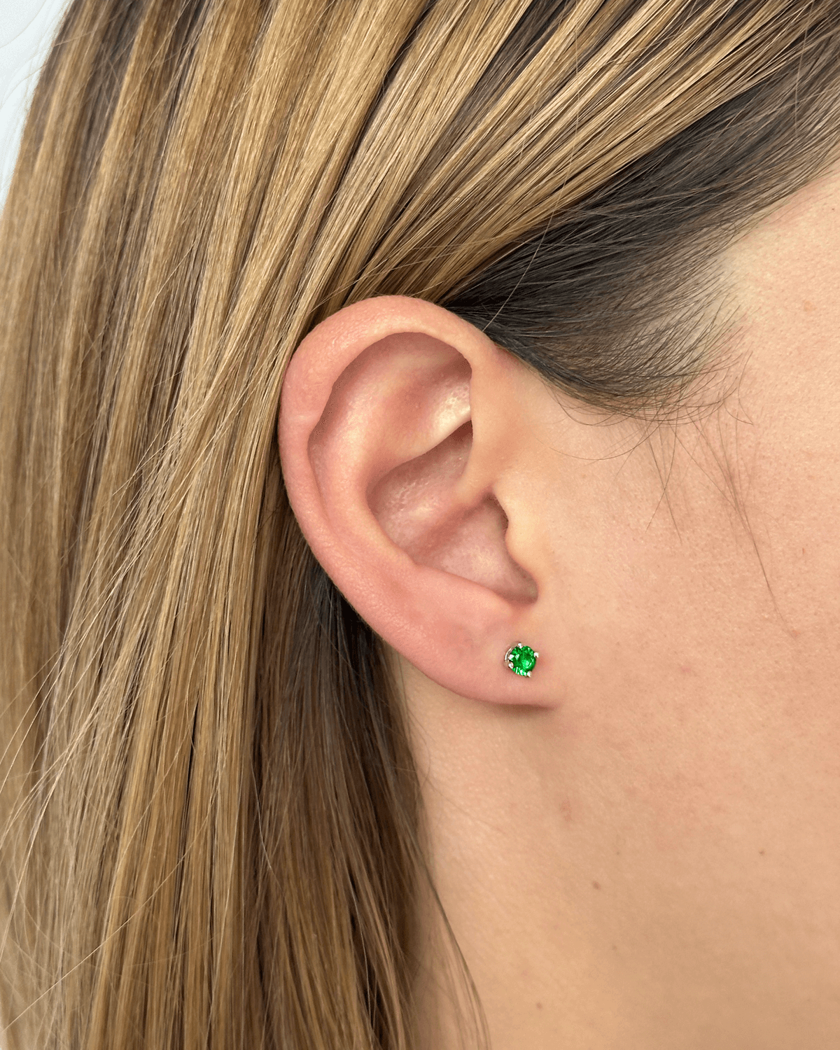 Orecchini punto luce Cloe Punto Luce con zircone verde