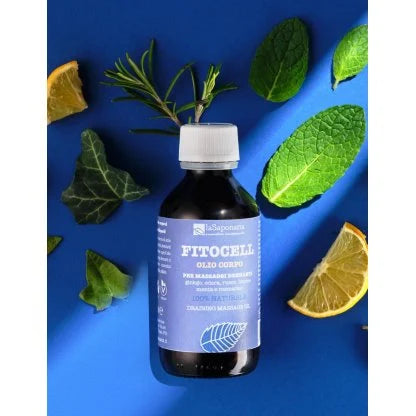 FITOCELL - Olio da massaggio Olio anticellulite biologico stimolante e tonificante