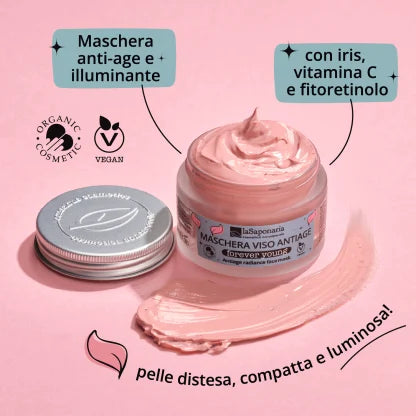 Maschera viso anti-age e illuminante - Forever Young Maschera viso in crema per donare alla pelle un effetto fresco, riposato e disteso