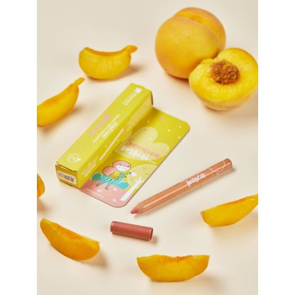 Maticao pesca Balsamo labbra temperabile al profumo di pesca. Finish matte.