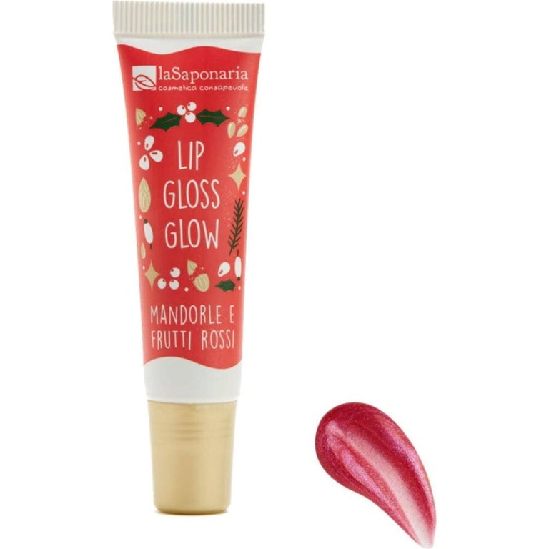 La Saponaria Lip Gloss Glow Mandorle e Frutti Rossi, 12 ml