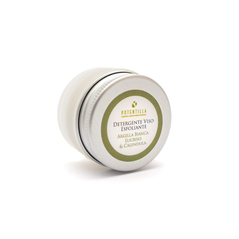Detergente Viso con Delicata Azione Esfoliante con Argilla Bianca, Elicriso e Calendula