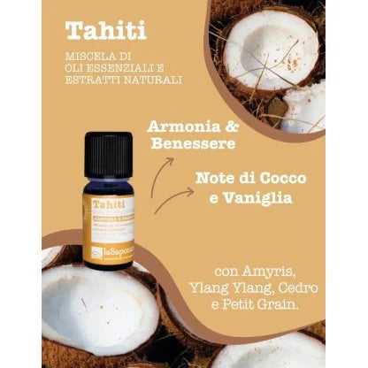 Tahiti Miscela di oli essenziali ed estratti naturali con note di cocco e di vaniglia
