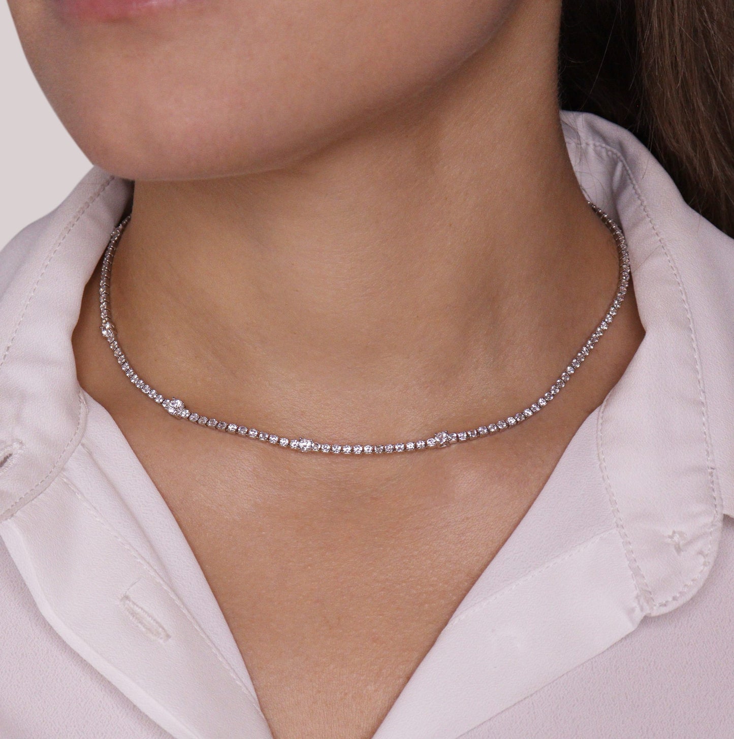 Collana Tennis con punti luce Camilla Collana tennis con zirconi punto luce.