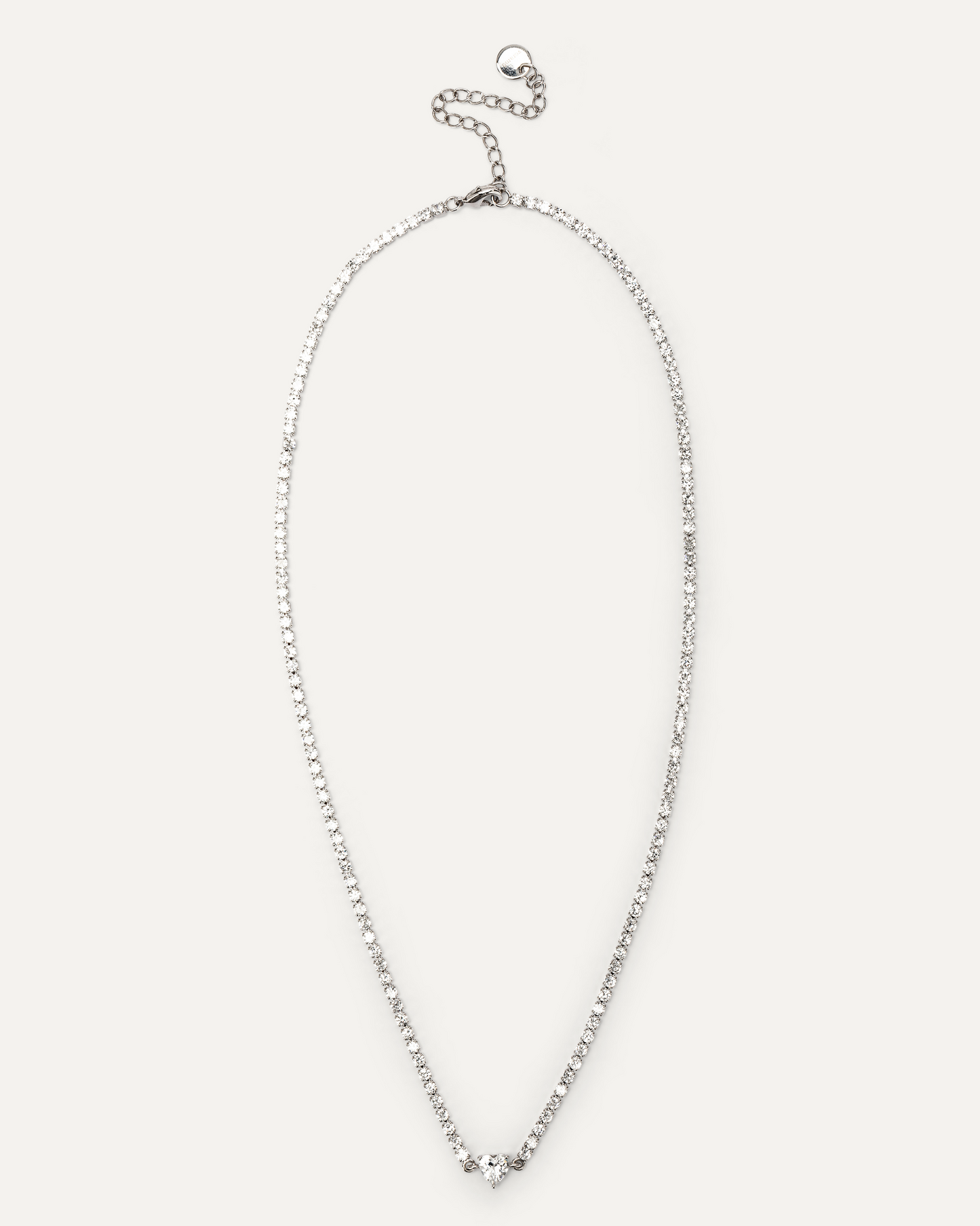 Collana Tennis con zircone centrale taglio cuore Clara