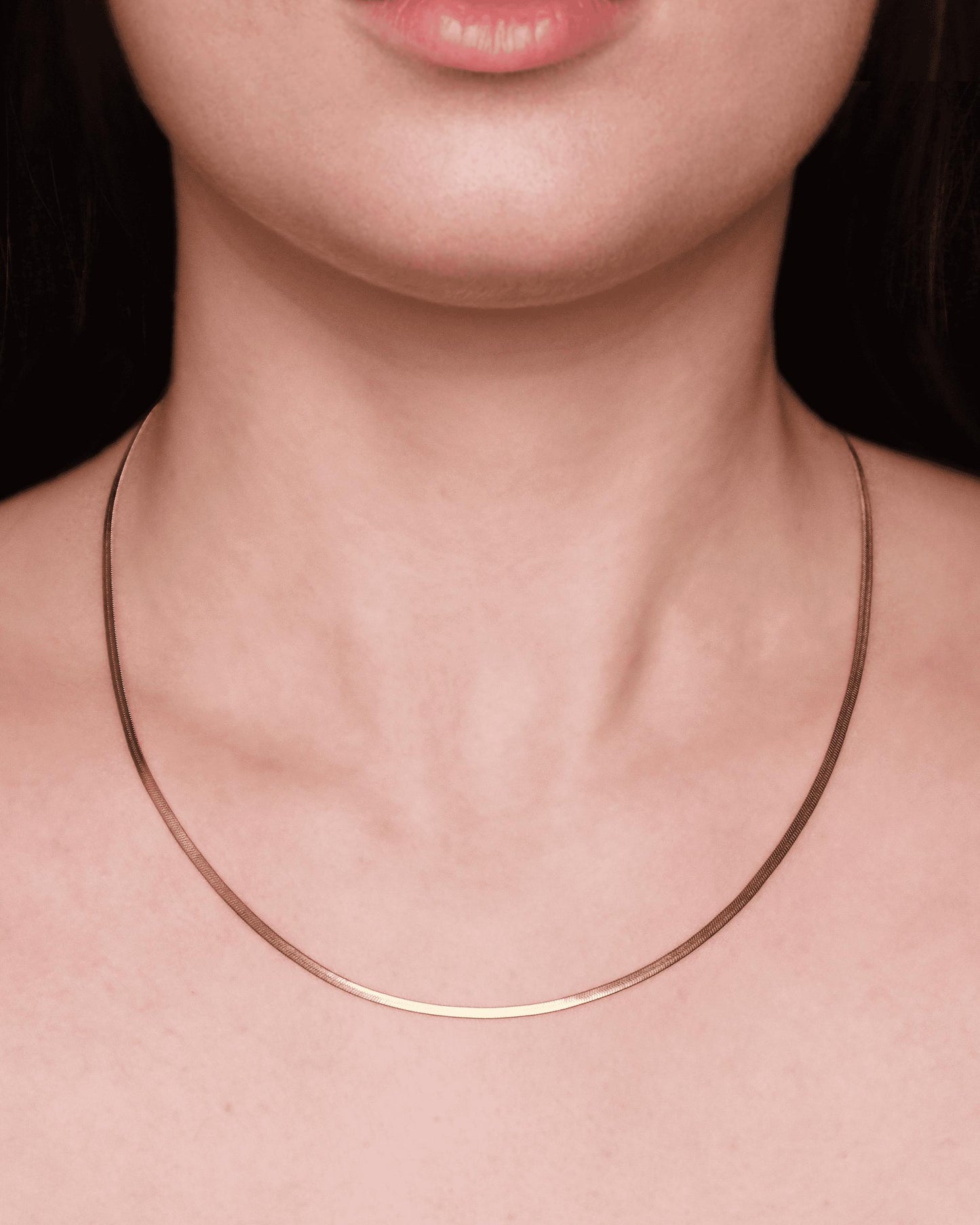 Collana Lea Oro Collana con maglia piatta.