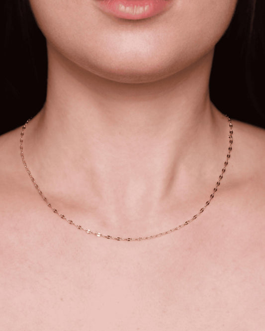 Collana Aida Oro Collana con maglia diamantata.