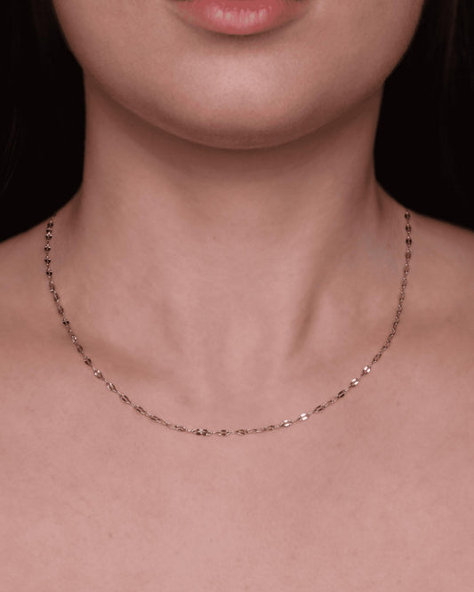 Collana Aida Argento Collana con maglia diamantata.