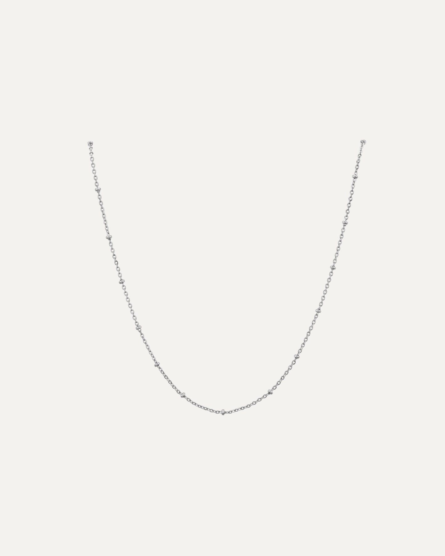 Collana Rosaria Argento Collana con filo e sfere stile rosario.