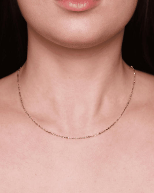 Collana Rosaria Argento Collana con filo e sfere stile rosario.
