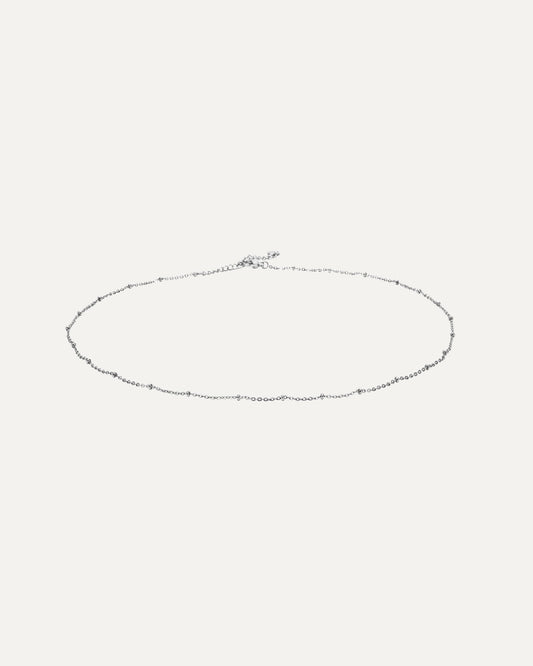 Bracciale Rosaria Argento Bracciale con filo e sfere stile rosario