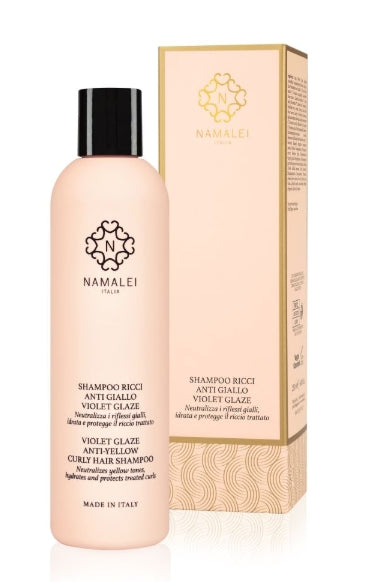 Shampoo Ricci Anti Giallo Violet Glaze Neutralizza i Riflessi Gialli, Idrata e Protegge il Riccio Trattato