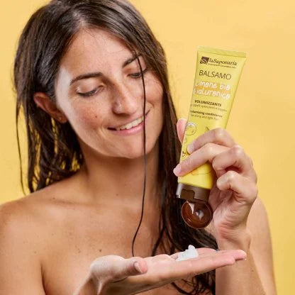 Balsamo capelli volumizzante Limone Bio Balsamo volumizzante per capelli splendenti e leggeri con Ialuronico