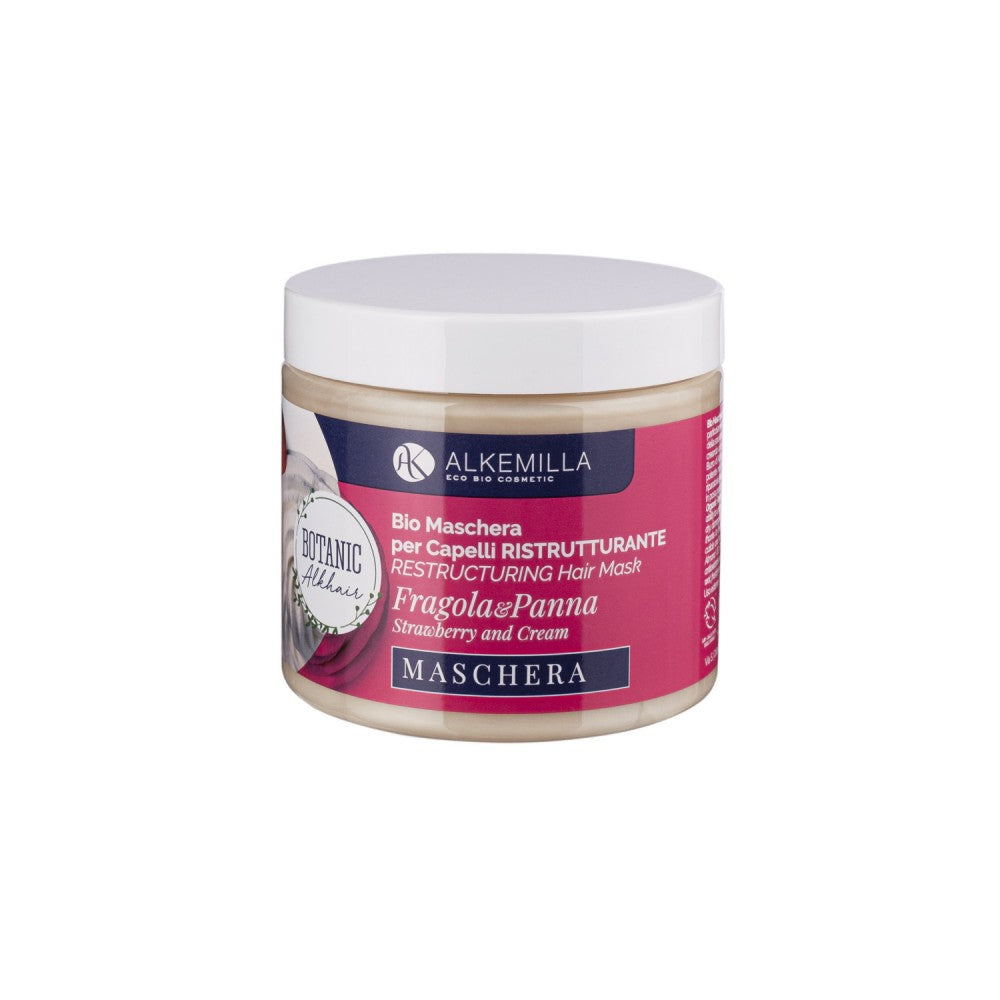 Maschera Capelli Ristrutturante Panna e Fragola - Alkemilla