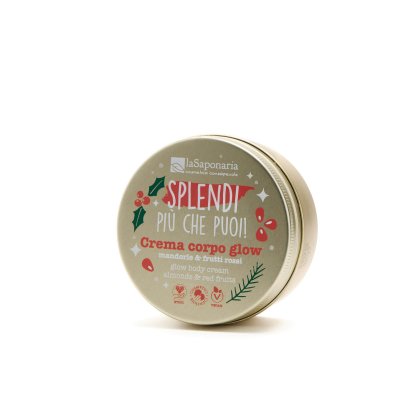 Crema corpo Glow - Mandorle & Frutti Rossi Crema corpo Glow in formato TRAVEL SIZE - Splendi più che puoi!