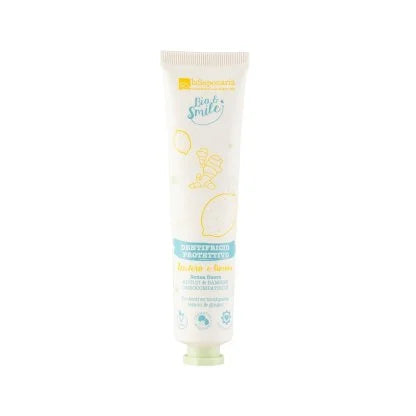 Dentifricio Protettivo Zenzero&Limone Dentifricio delicato omeocompatibile per adulti e bambini. Senza fluoro.