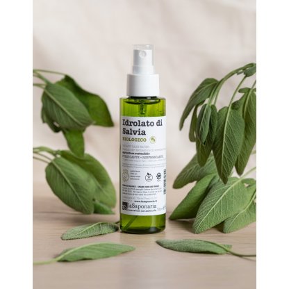 Idrolato di salvia bio Acqua floreale antibatterica e rivitalizzante per pelli impure