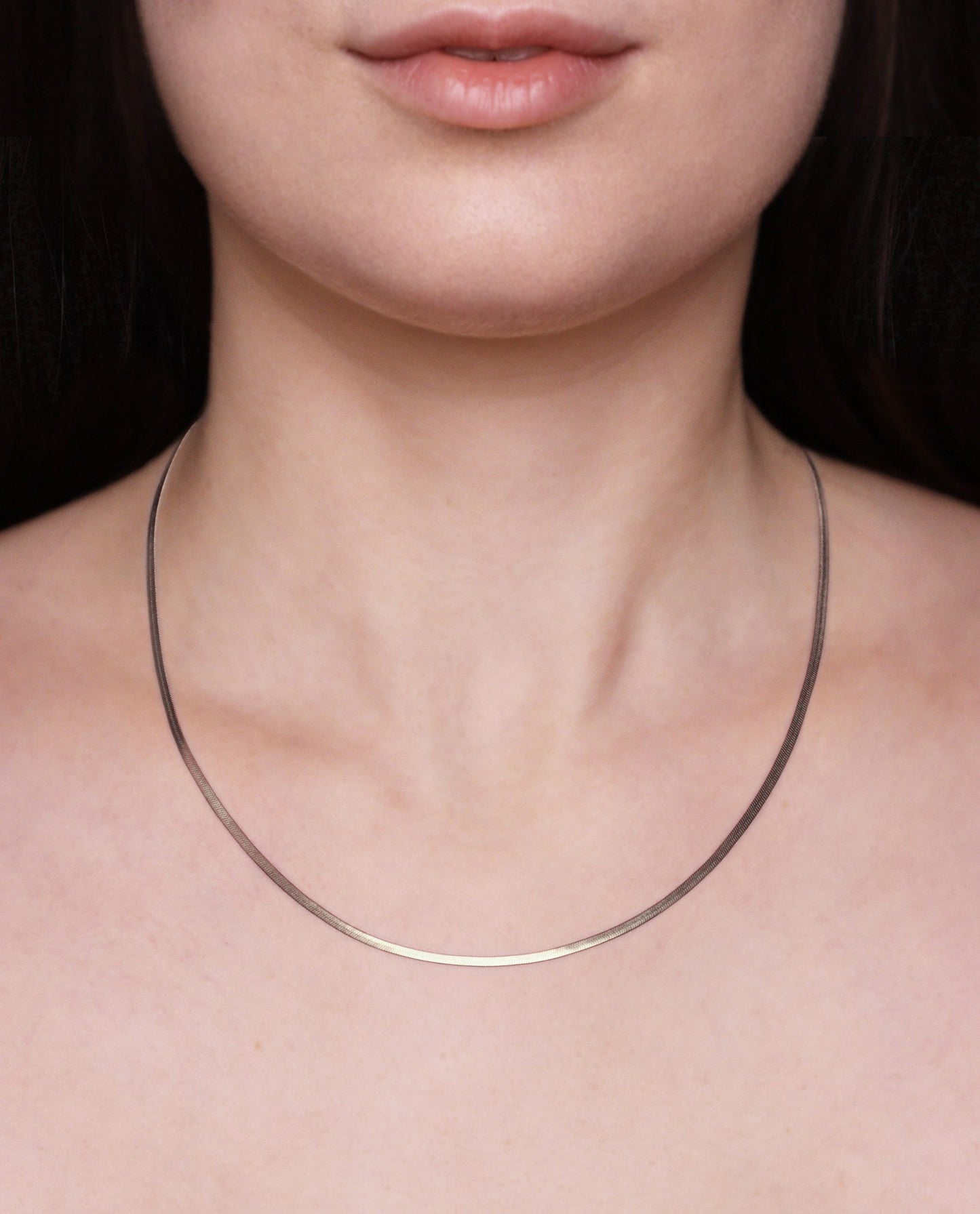 Collana Lea Argento Collana con maglia piatta.