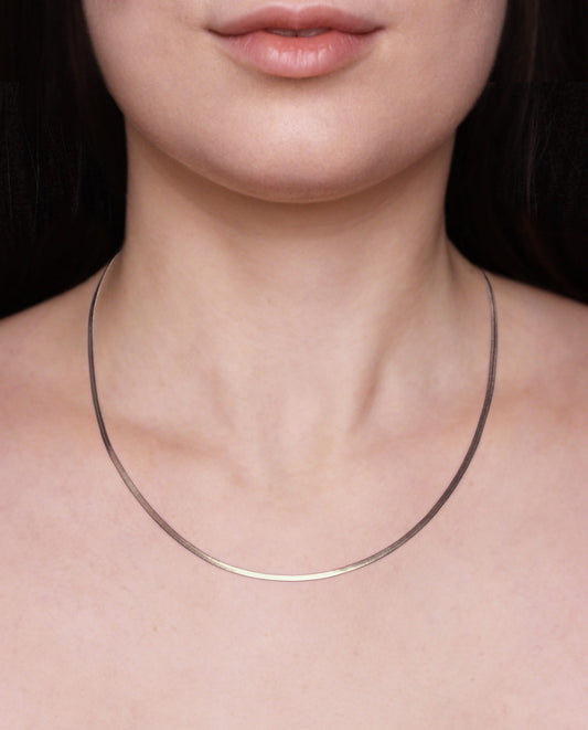 Collana Lea Argento Collana con maglia piatta.