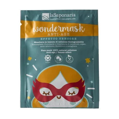 Wondermask - Maschera in tessuto anti-age Maschera in tessuto ad effetto tensore ed illuminante. Per pelli wow!