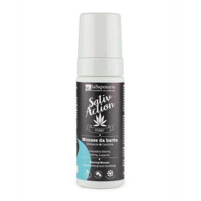 Mousse da barba Mousse da barba ad azione idratante e lenitiva a base di Cannabis Sativa, Salvia e Luppolo bio