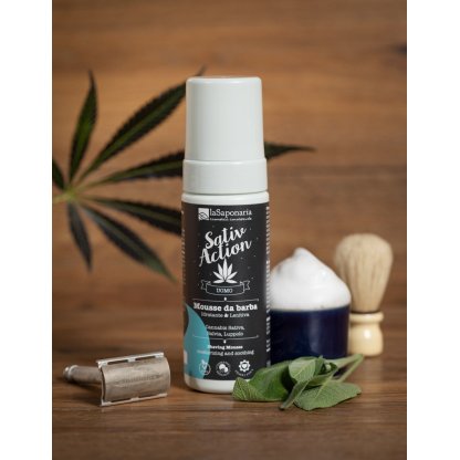 Mousse da barba Mousse da barba ad azione idratante e lenitiva a base di Cannabis Sativa, Salvia e Luppolo bio