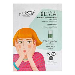 "OLIVIA" MASCHERA VISO PEEL-OFF - LATTE DI SPIRULINA - PELLE GRASSA