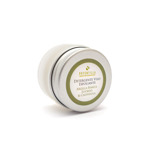 Detergente Viso con Delicata Azione Esfoliante con Argilla Bianca, Elicriso e Calendula