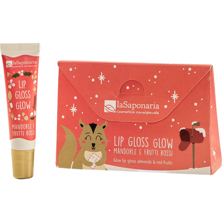 La Saponaria Lip Gloss Glow Mandorle e Frutti Rossi, 12 ml