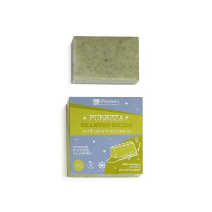 Shampoo solido purificante Shampoo solido per capelli leggeri e puliti a lungo con Spirulina